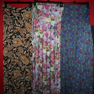 SET of 3 Extra Small LuLaRoe Maxi Skirts